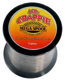 Mr Crappie Mega Spool Fishing Line 6 Pounds 1500 Yards Camo MC6CM