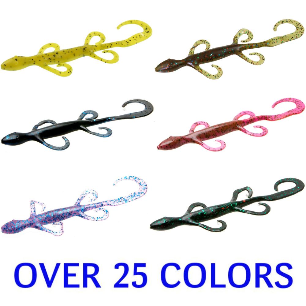 6 Inch Soft Plastic Lizards Zoom Bait 6-Inch Lizard Soft Plastics - 9 ...