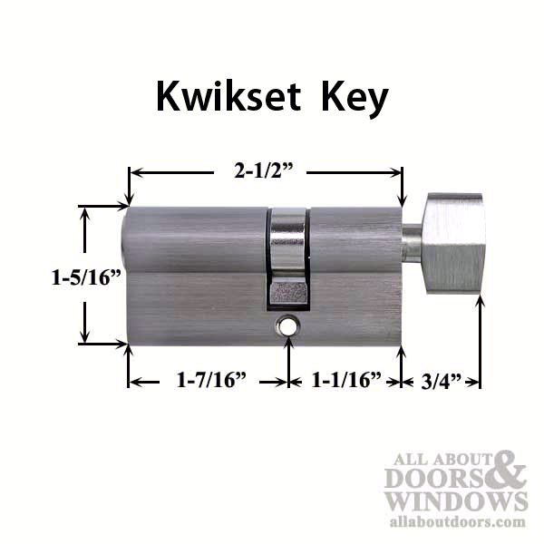Pella Key Cylinder With Thumb Turn Fits Storm Doors Includes Kwikset Keys - Picture 5 of 18