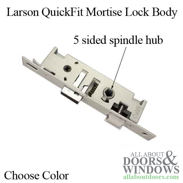 Larson QuickFit 5 Sided Spindle Mortise Lock Body NO Trim Choose Color - Picture 6 of 26