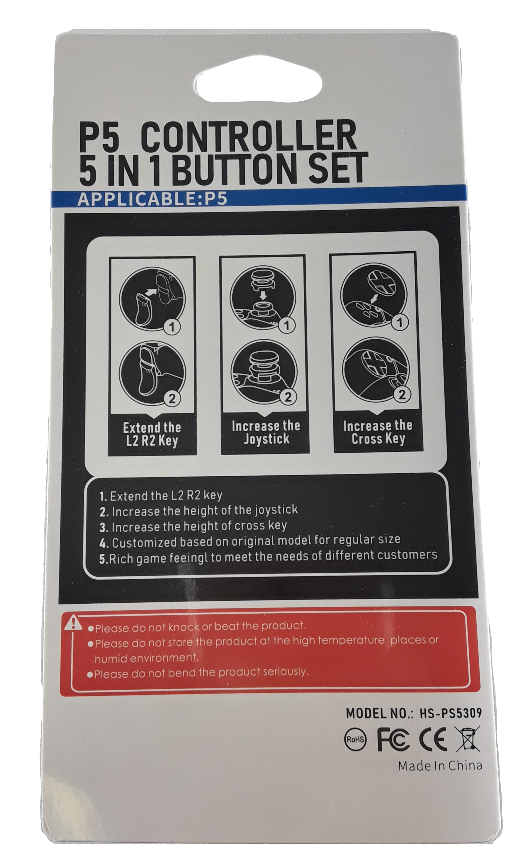 Trigger and Thumbstick button set for the Playstation 5 Controller