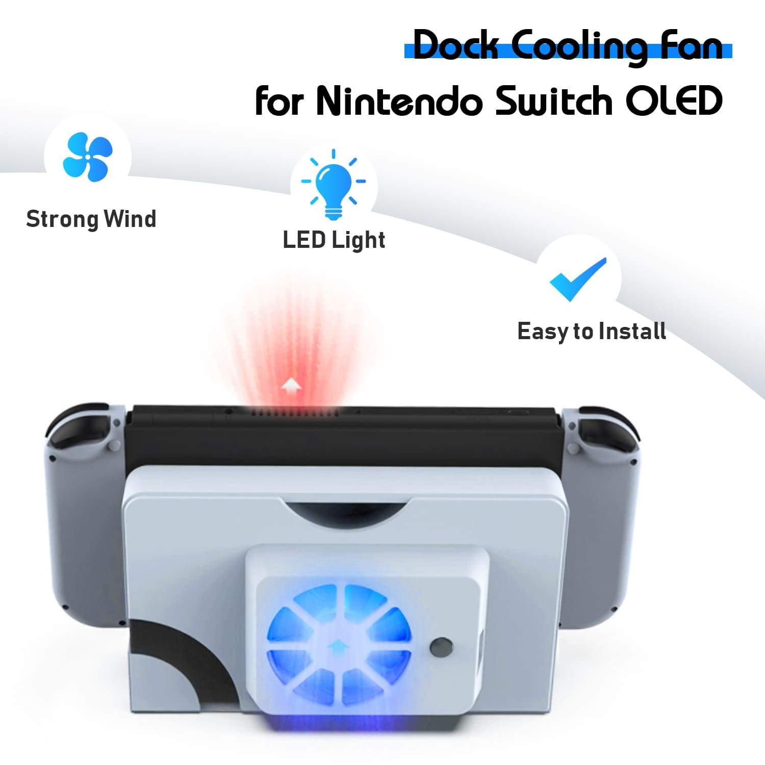 Ventilador de refrigeración Dobe para Nintendo Switch OLED Dock - Imagen 11 de 17