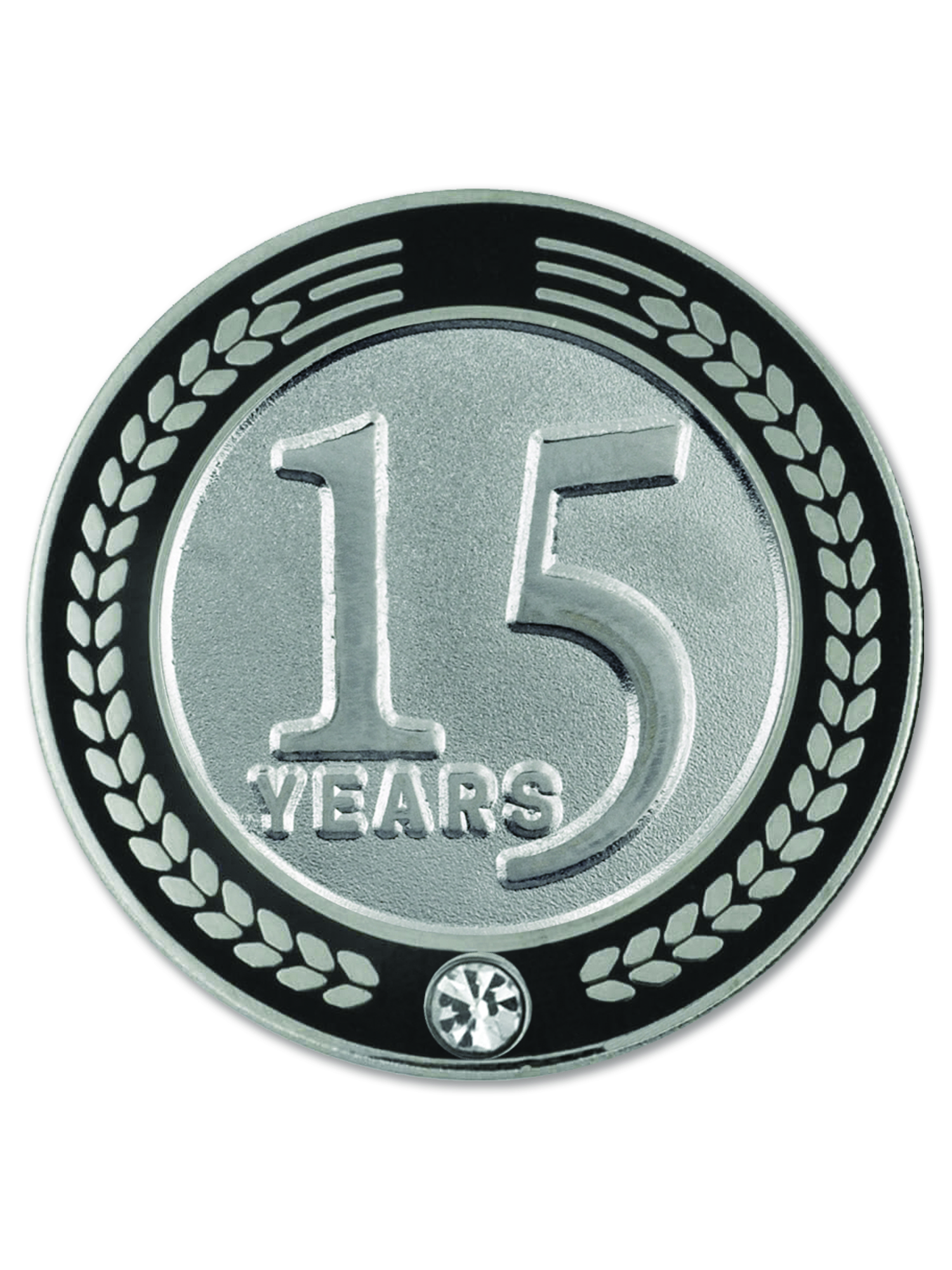 PinMart's 15 Years of Service Award Employee Recognition Gift Lapel Pin - Black - Picture 3 of 6