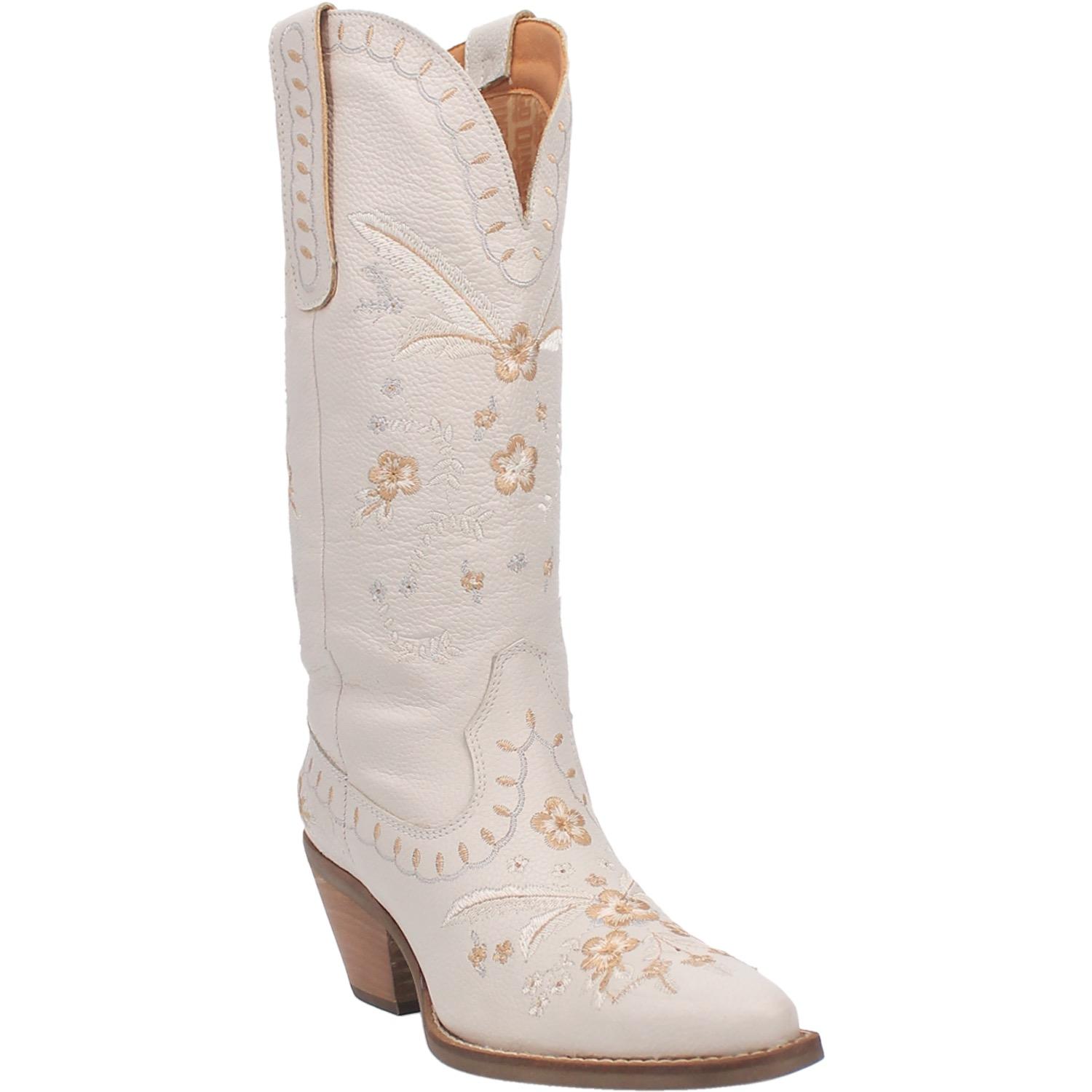 Dingo Ladies Full Bloom White Almond Toe Boots DI939-WH | eBay Dingo Ladies Full Bloom White Almond Toe Boots DI939-WH | eBay