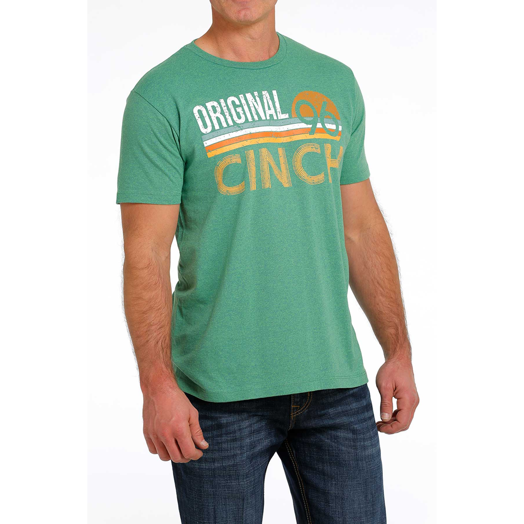Cinch Men's Original Logo Graphic Green T-Shirt MTT1690520 - Picture 2 of 6
