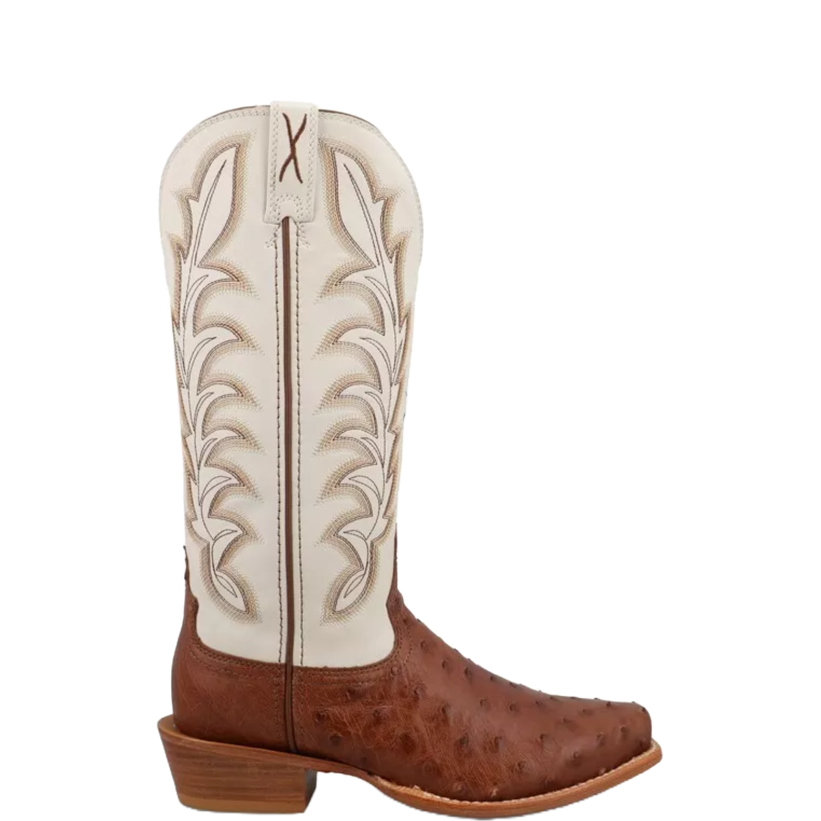 Twisted X Ladies Reserve Chesnut Ostrich White Western Boots WXPL002 - Picture 12 of 72