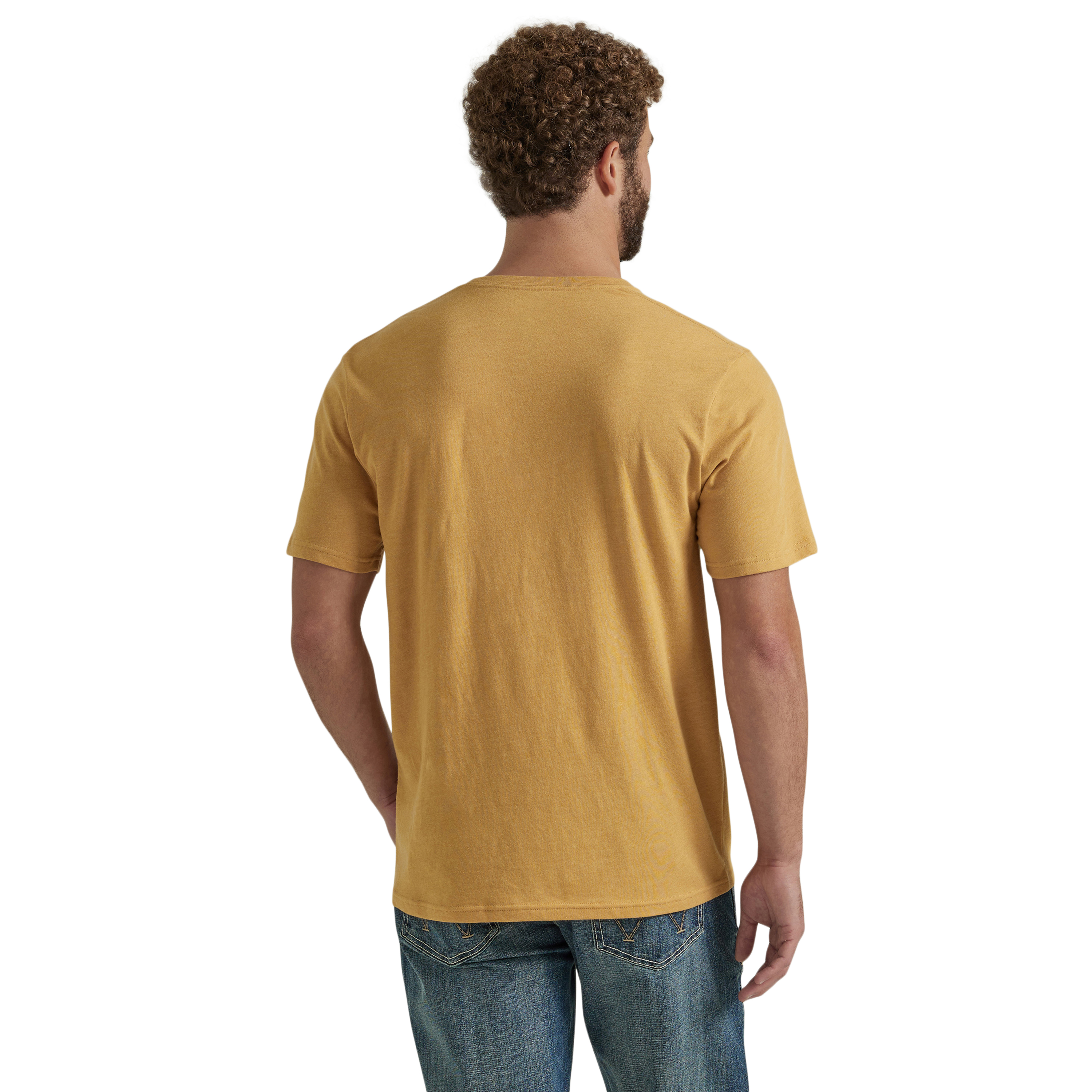 Wrangler Men's Pale Gold Established 1947 Logo T-Shirt