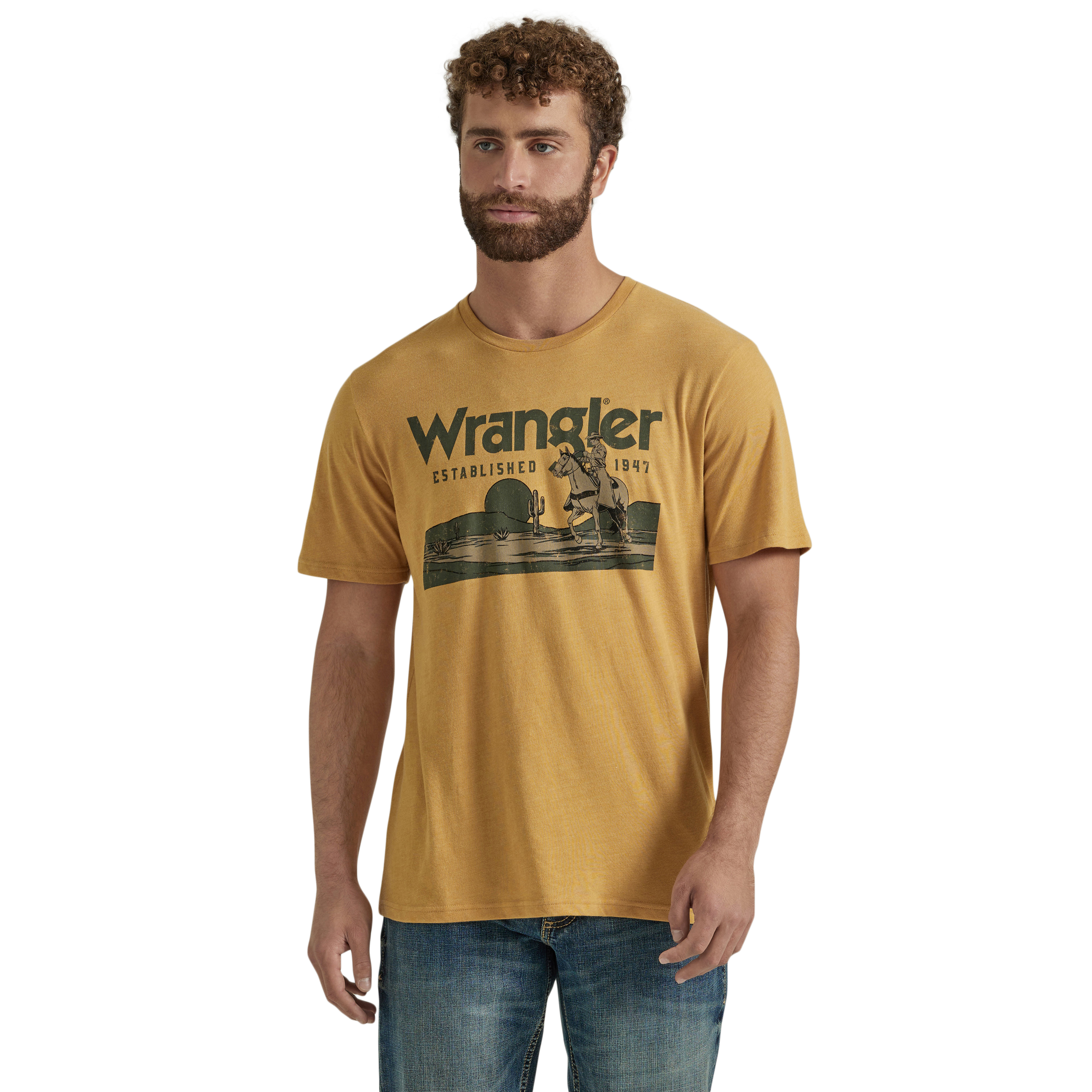 ◆Wrangler◆ Guitar Tour TShirt Yellow Wrangler® George Strait Amarillo Band T-Shirt - Women's T