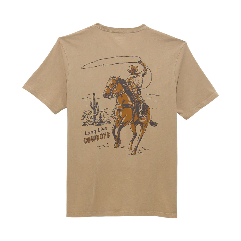 Wrangler Men's Beige Trench Coat Lasso Graphic T-Shirt 112361852 - Picture 3 of 12