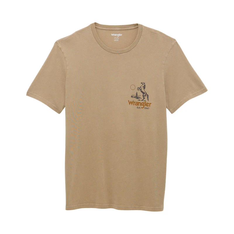Wrangler Men's Beige Trench Coat Lasso Graphic T-Shirt 112361852 - Picture 4 of 12