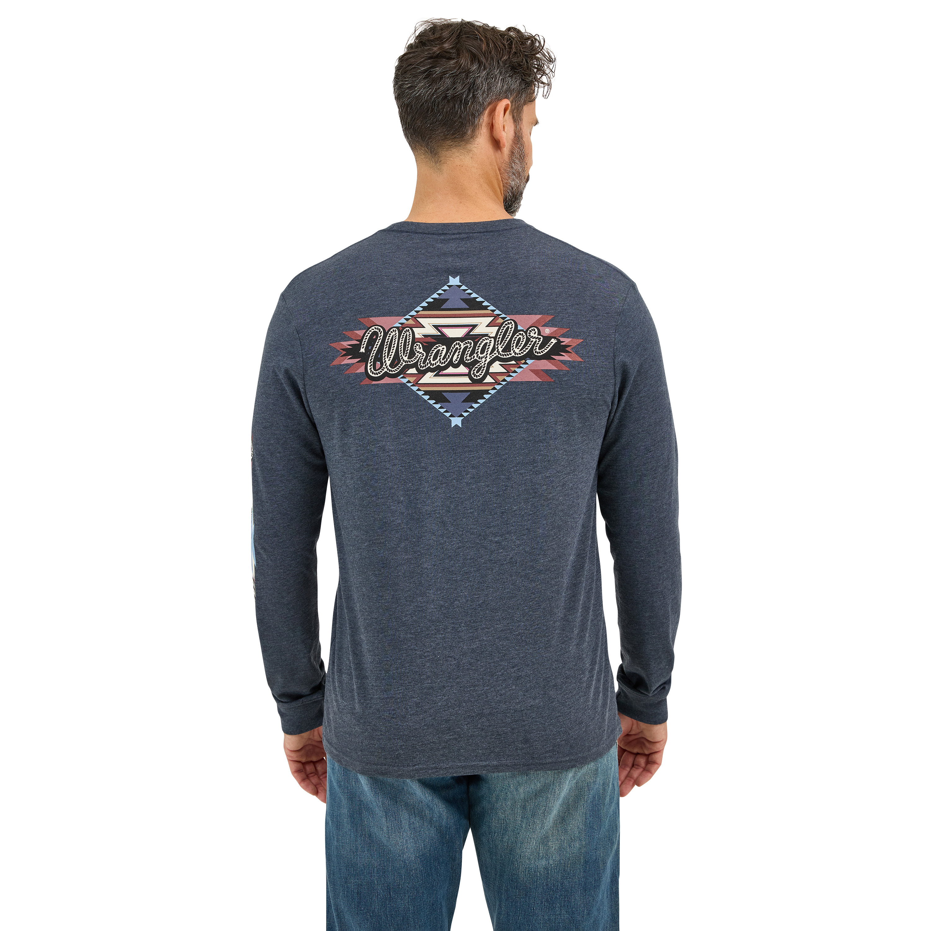 Wrangler Men’s Dark Navy Heather Logo T-Shirt 112368561