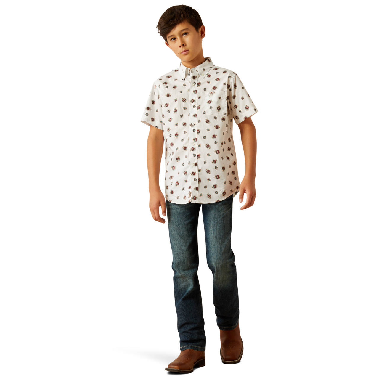 Ariat Youth Boys Westscott Classic Fit Shirt 10058722 - Picture 9 of 30