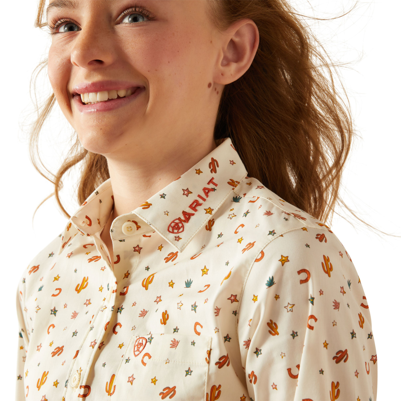 Ariat Youth Girls Team Kirby Shirt 10058851 - Picture 8 of 35