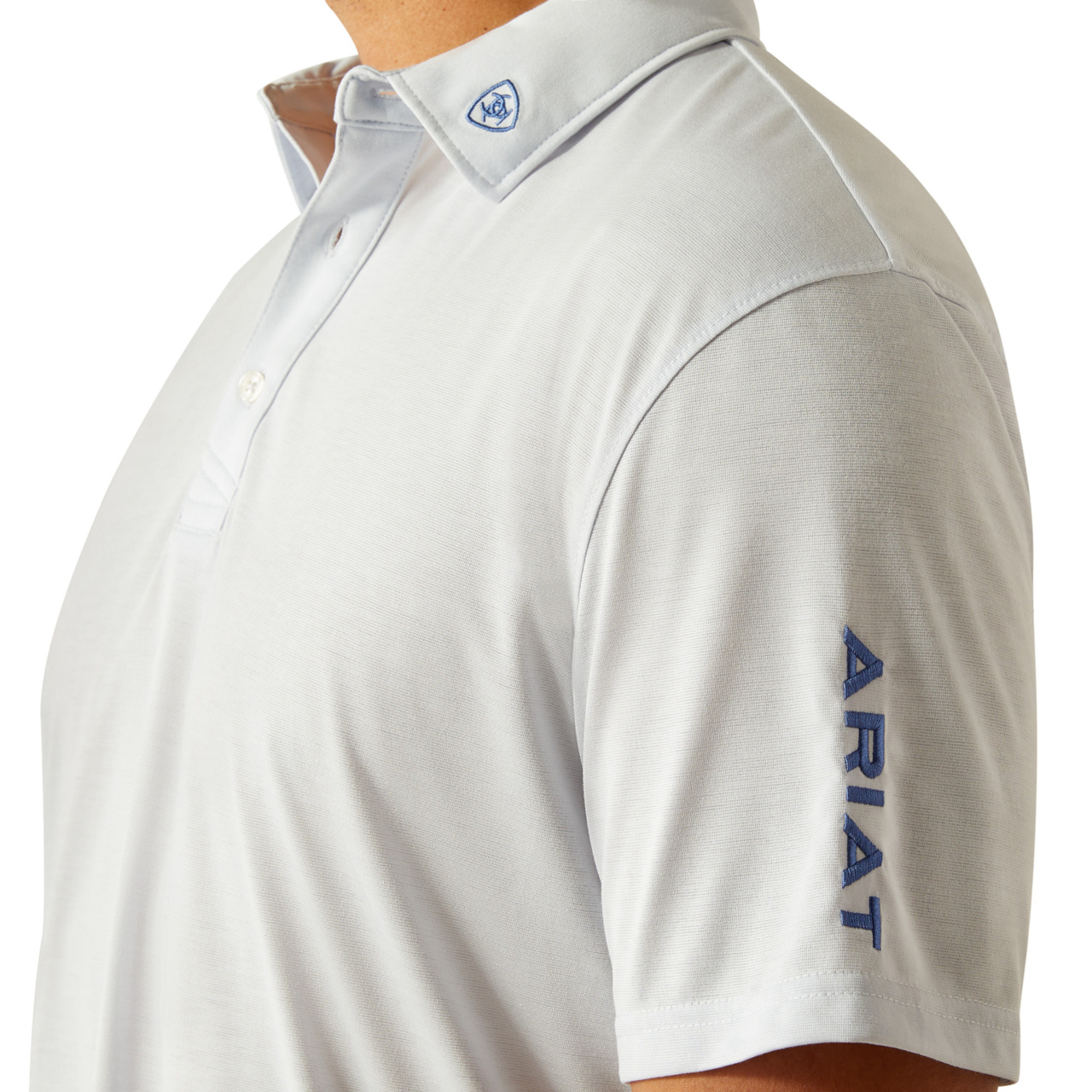 Ariat Men's Team Logo Graphic Halogen Blue Polo Shirt 10058735 - Picture 9 of 30