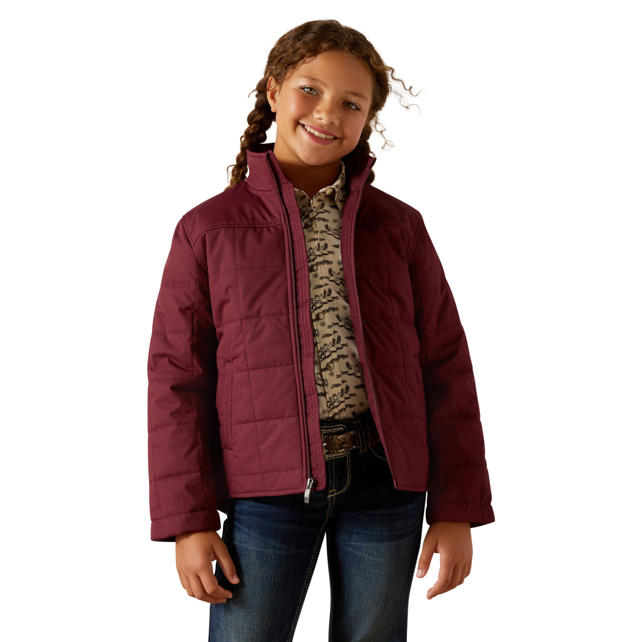 Ariat Youth Girl's Crius Windsor Wine Insulated Jacket 10062260 - Picture 8 of 28