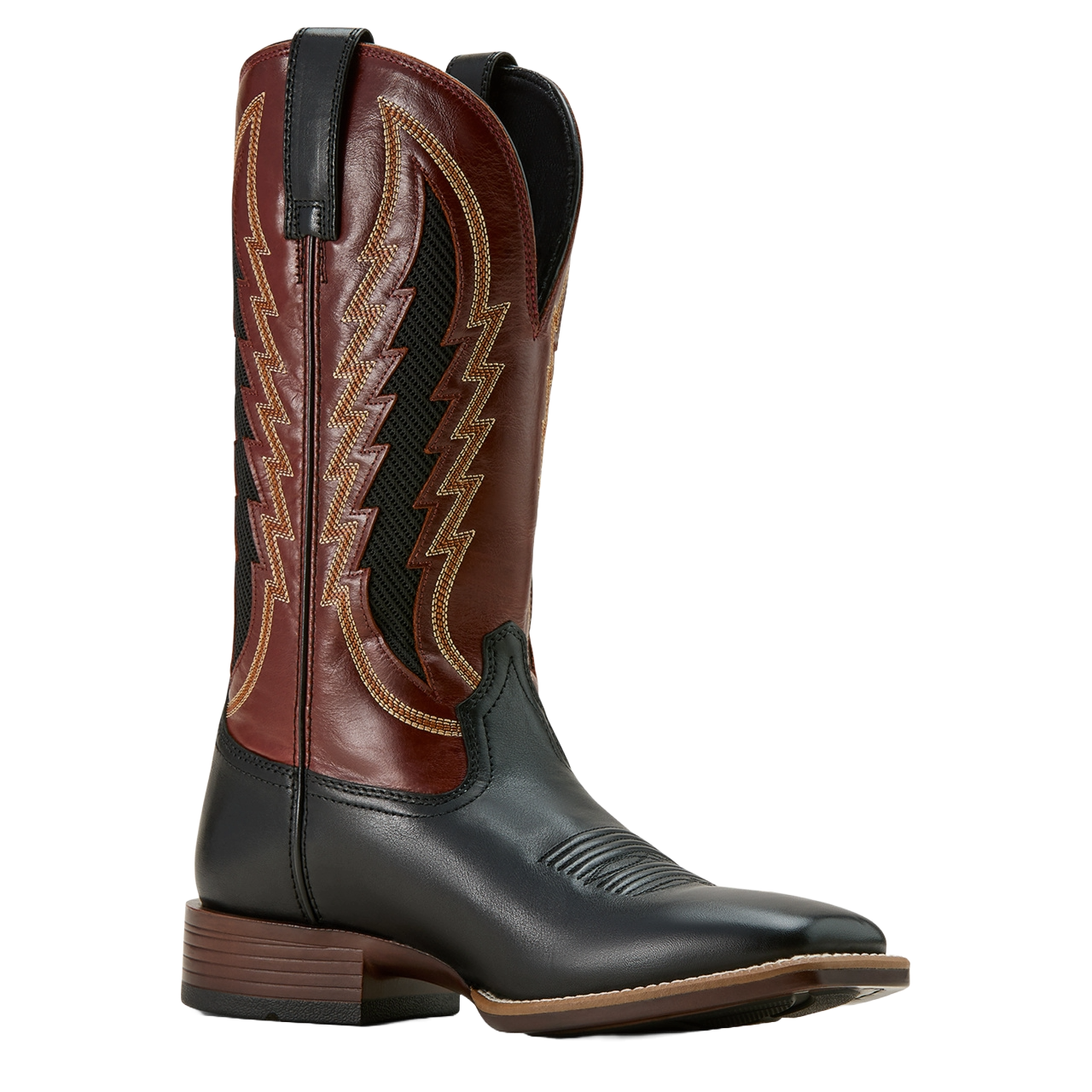 Ariat Men's Dakota VentTEK Supple Black Wide Square Toe Cowboy Boots 10061162 - Picture 7 of 78