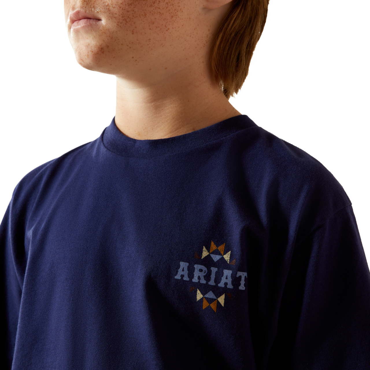Ariat Youth Boy's Medieval Blue Woven West T-Shirt 10062409 - Picture 7 of 24