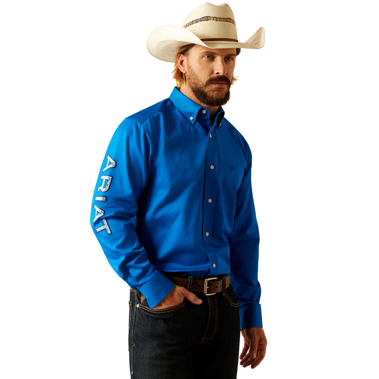 Ariat Men's Team Logo Twill Classic Fit Shirt 10055237 - Picture 5 of 40