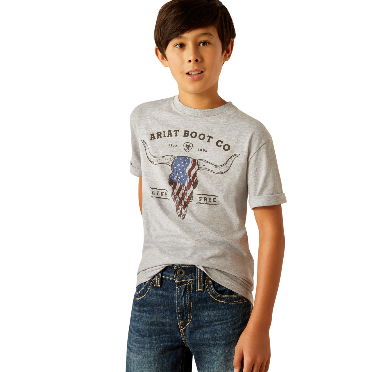 Ariat Boys Long Live Freedom T-Shirt 10054800 - Picture 5 of 24