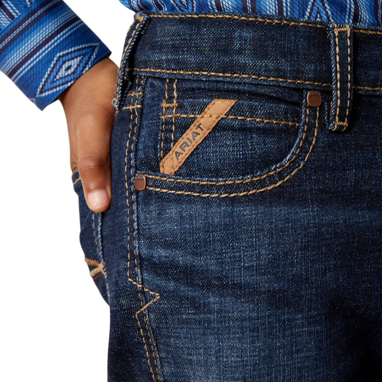 Ariat Youth Boy's B5 Harvey Straight Leg Pima Denim Jean 10061710 - Picture 8 of 35