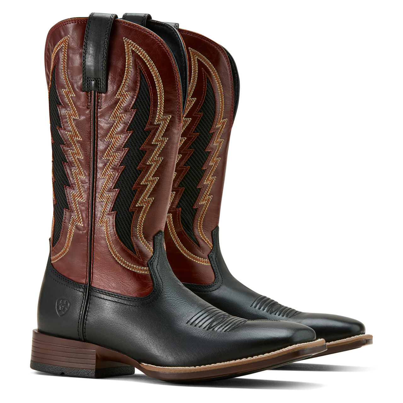 Ariat Men's Dakota VentTEK Supple Black Wide Square Toe Cowboy Boots 10061162 - Picture 12 of 78