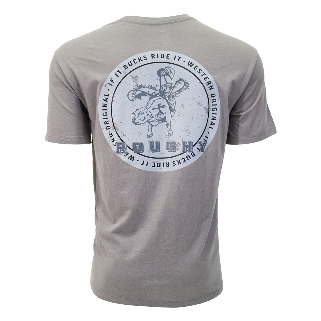 Hooey Men's Buckin' Bronc Steel Grey Graphic T-Shirt RT1517DKGY - Picture 3 of 14