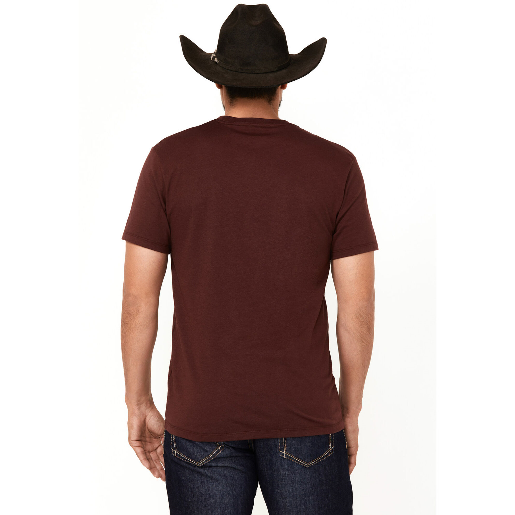 Ariat Men's Logo Shield Port Royale Burgundy Graphic T-Shirt 10054227 - Picture 6 of 24