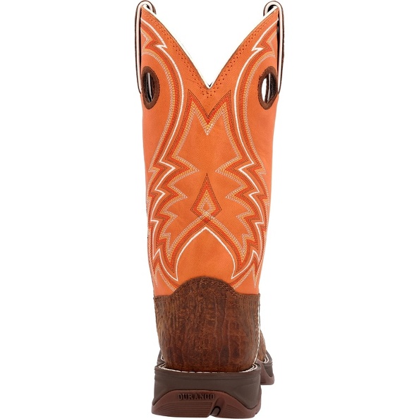 Durango Men's Rebel Cedar Bark & Monarch Orange Square Toe Boots DDB0392 - Picture 9 of 65