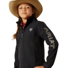 Ariat Youth Girl's Black Southwest Print Logo Softshell Jacket 10062867 - Picture 8 of 28