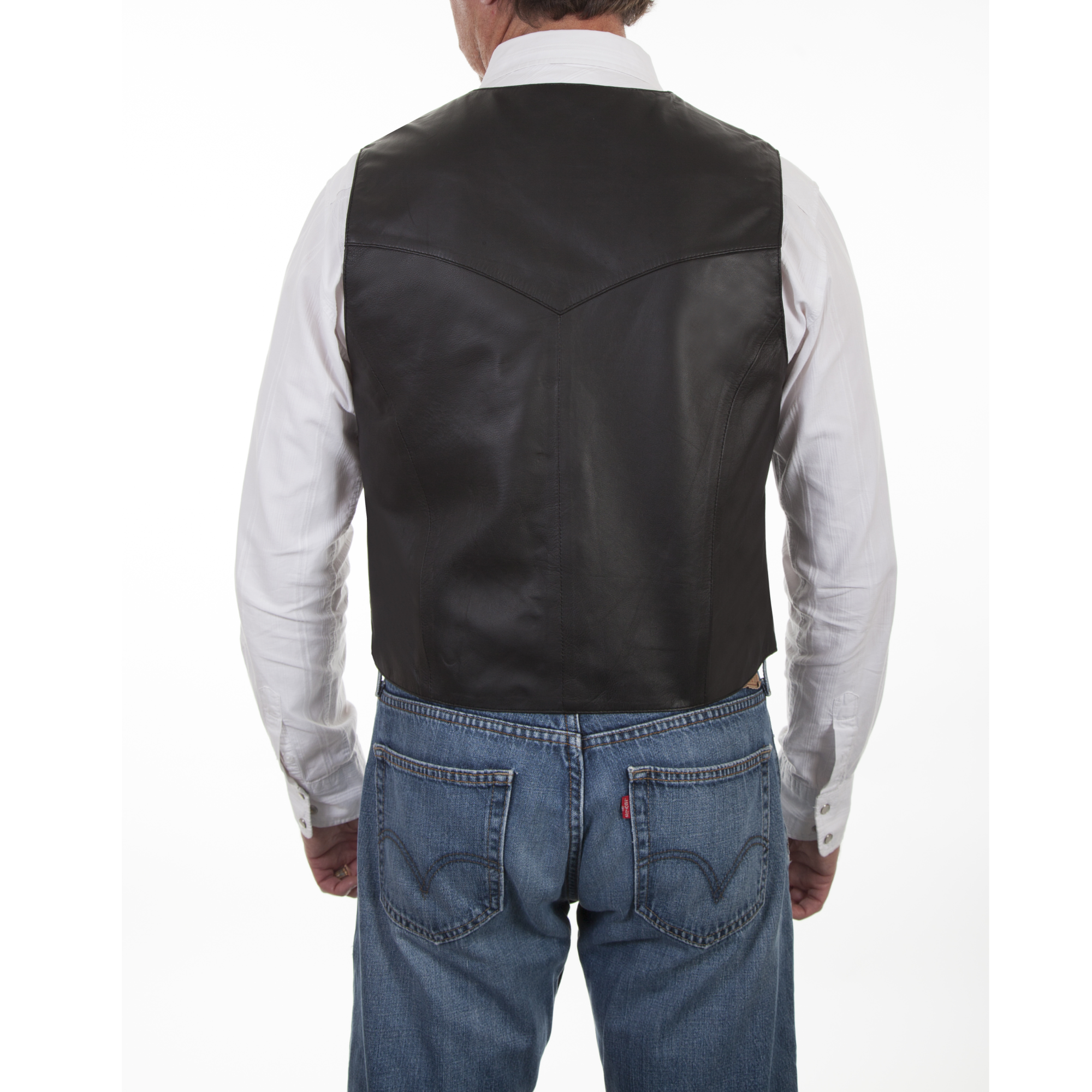 Scully Men's Classic Soft Touch Lamb Black Leather Vest 507-144 - Picture 4 of 16