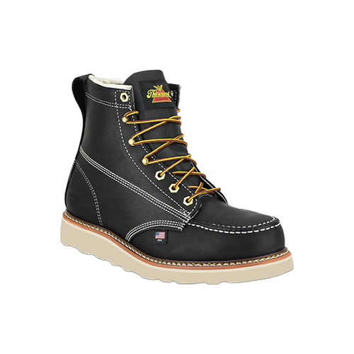 Thorogood Men's American Heritage 6 inch Black Work Boot 814-6201 - Picture 3 of 24