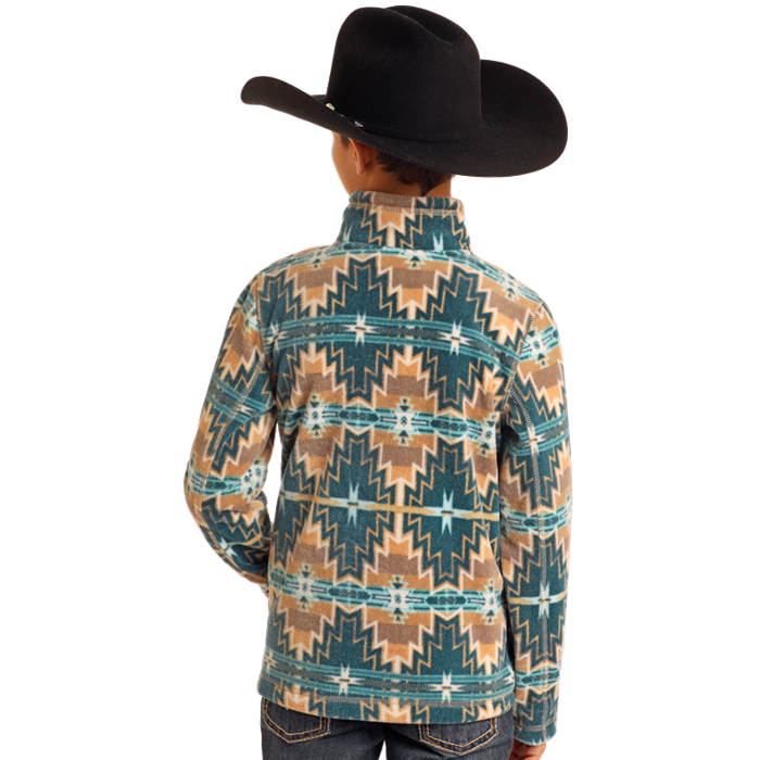 Rock & Roll Boy's Southwest Fleece Pullover BB91T05584 - Picture 4 of 10