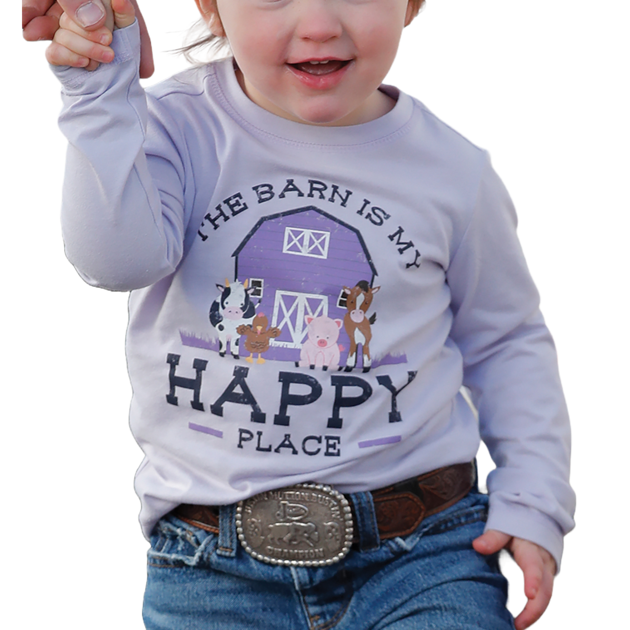 Cruel Denim Toddler Girl's Purple Happy Place Long Sleeve T-Shirt CTK8860005 - Picture 2 of 4