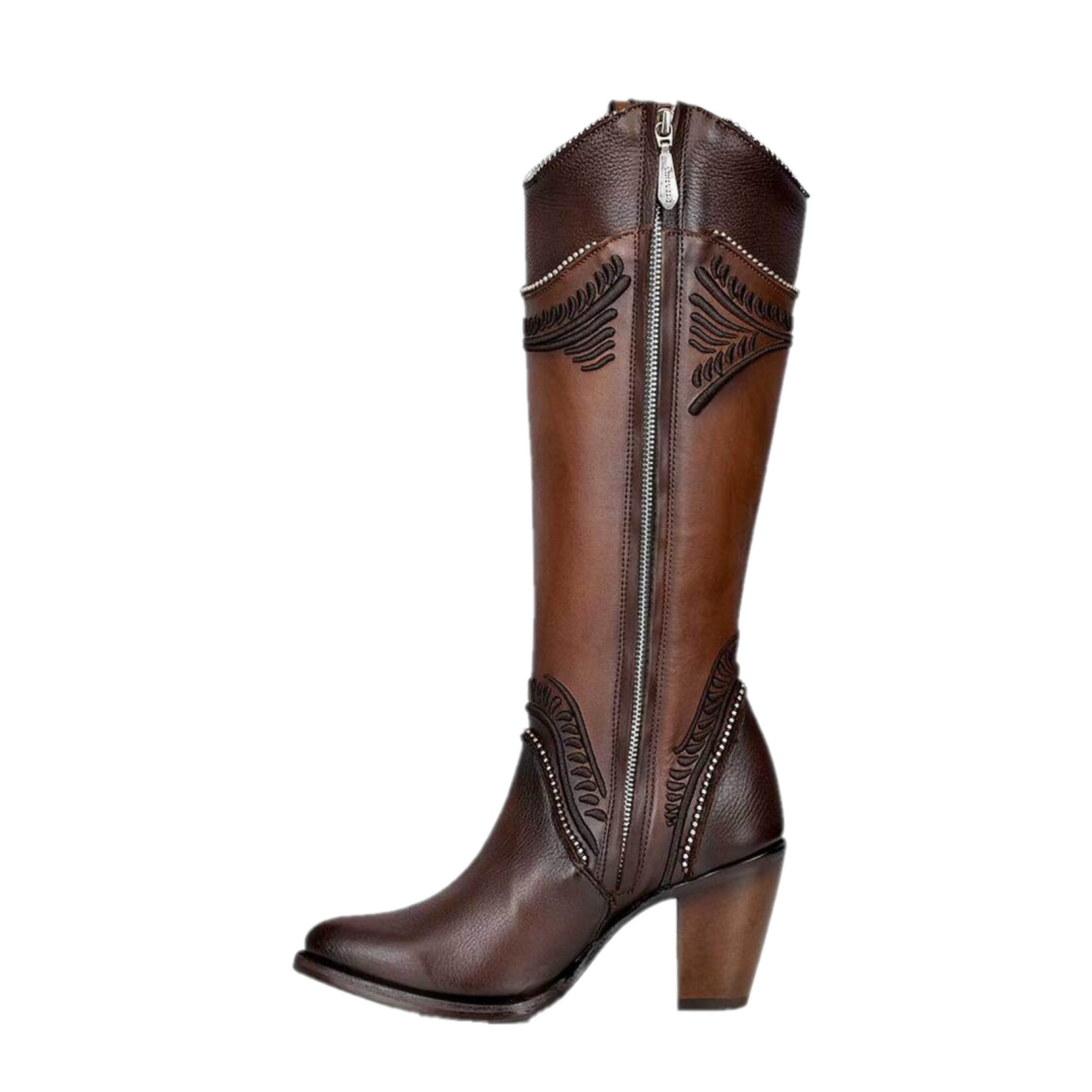 Cuadra Ladies Damasco Chocolate Embroidery Round Toe Boots CU583 - Picture 10 of 50