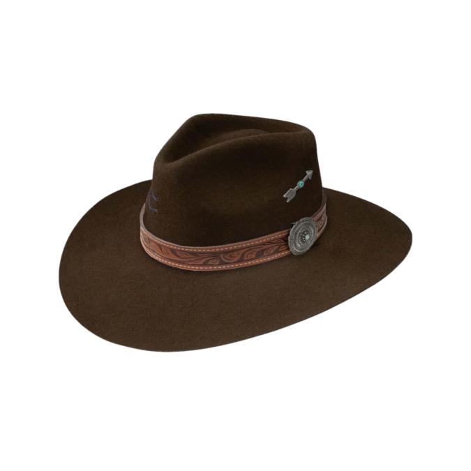 Charlie 1 Horse White Sands Chocolate Felt Hat CWWTSN-403622  display picture 1