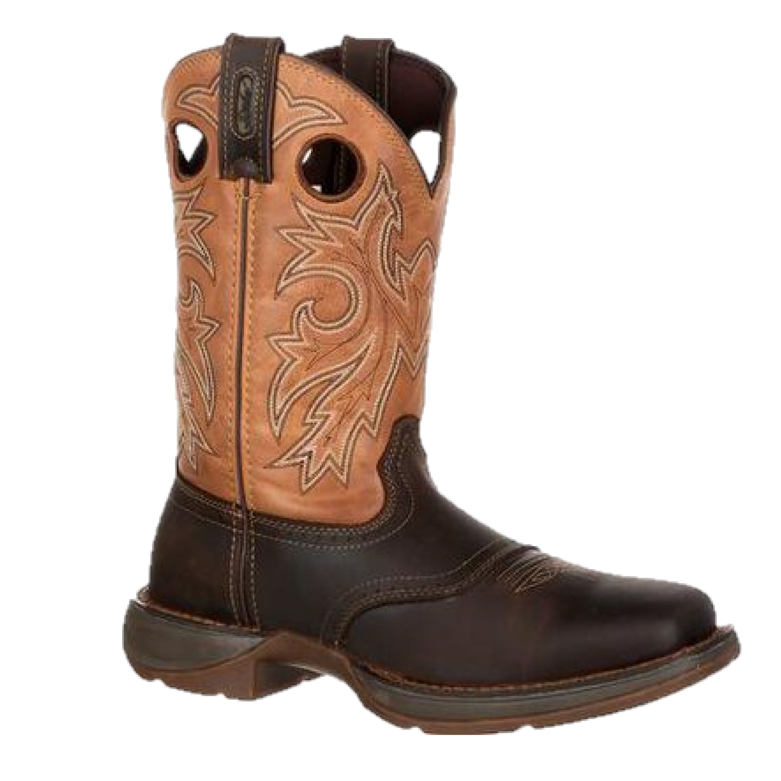 Durango® Men's Western 11" Brown & Tan Saddle Square Toe Boots DB4442 - Picture 7 of 90