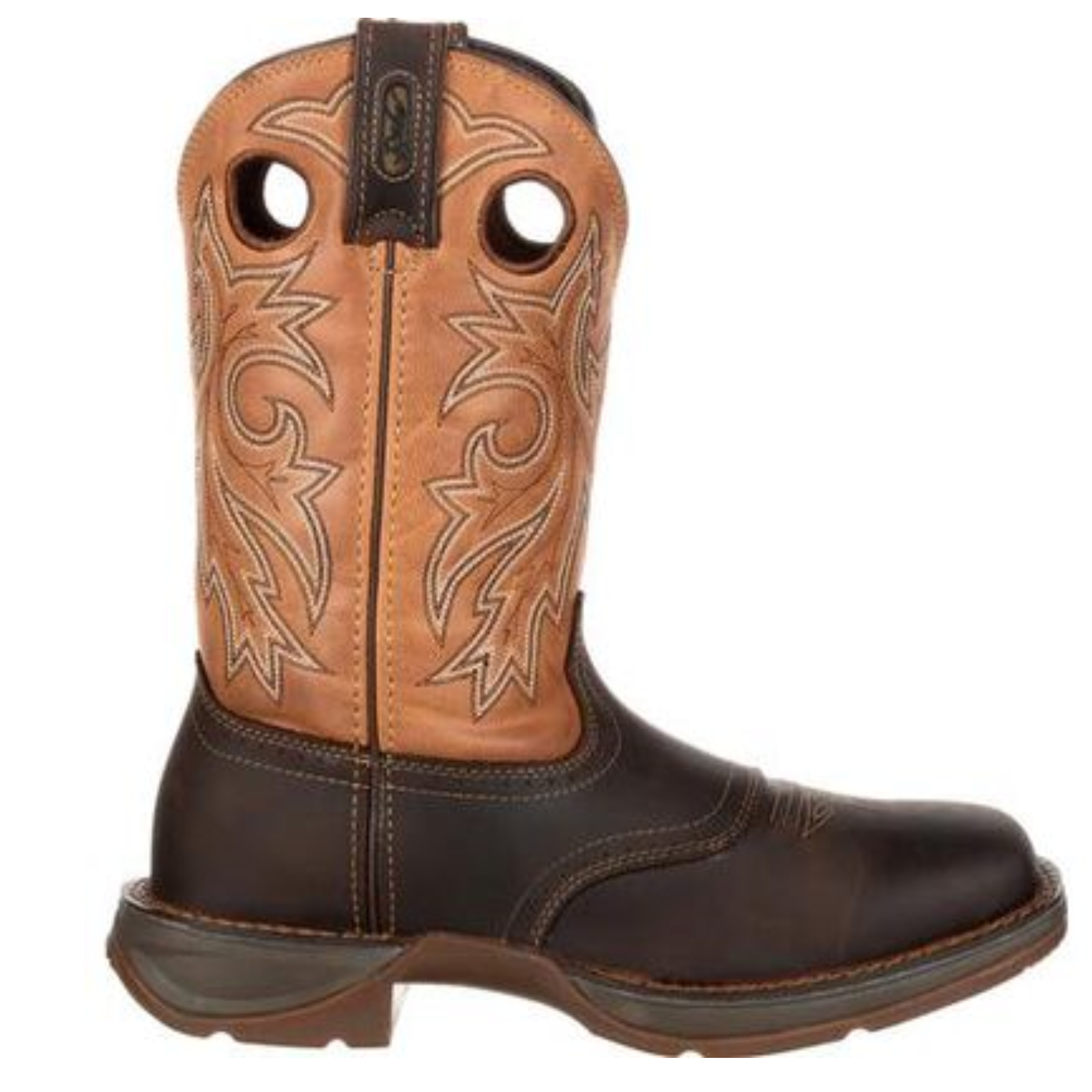 Durango® Men's Western 11" Brown & Tan Saddle Square Toe Boots DB4442 - Picture 8 of 90
