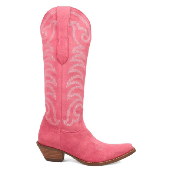 Dingo Ladies Movin' On Suede Pink Tall Western Boots DI2184-PK - Picture 7 of 44
