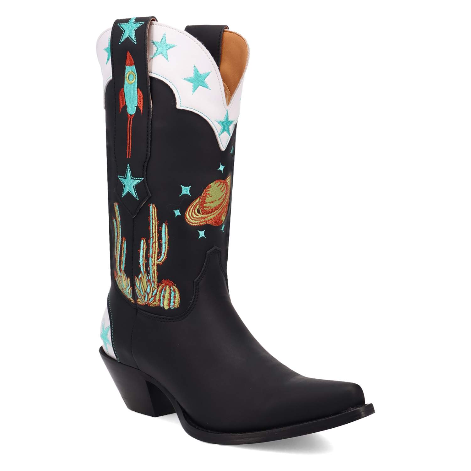 Dingo Ladies Space Cowgirl Black Leather Western Boot DI2396-BK