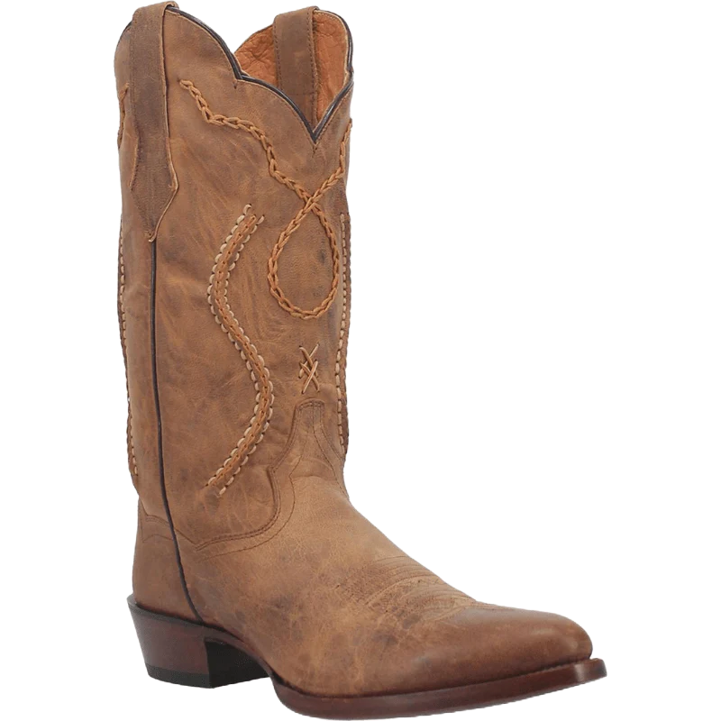 Dan Post Men's Albany Light Brown Leather Western Boots DP26682 - Picture 5 of 60