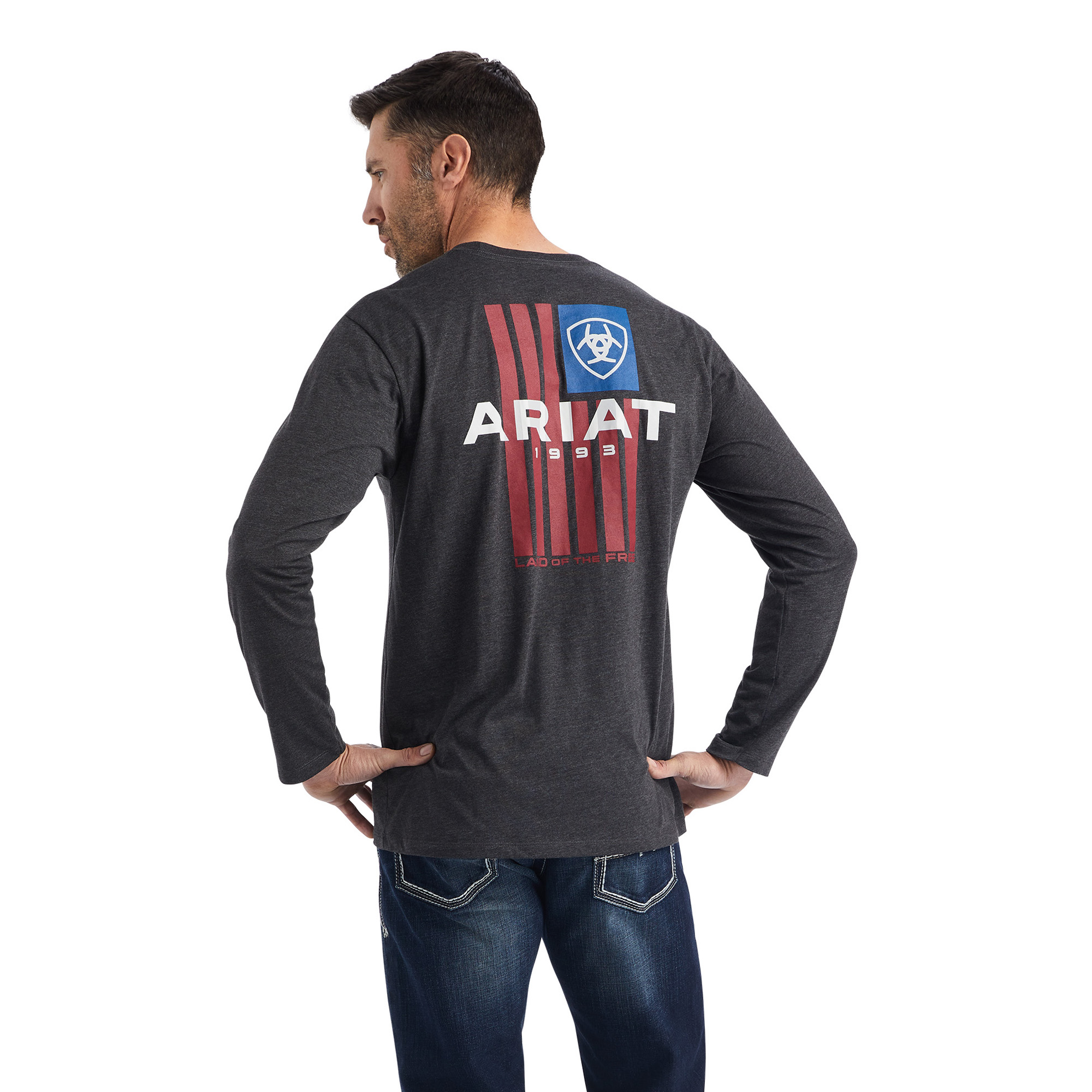 Ariat® Men's Land Of The Free Black T-Shirt 10042779 - Picture 5 of 24