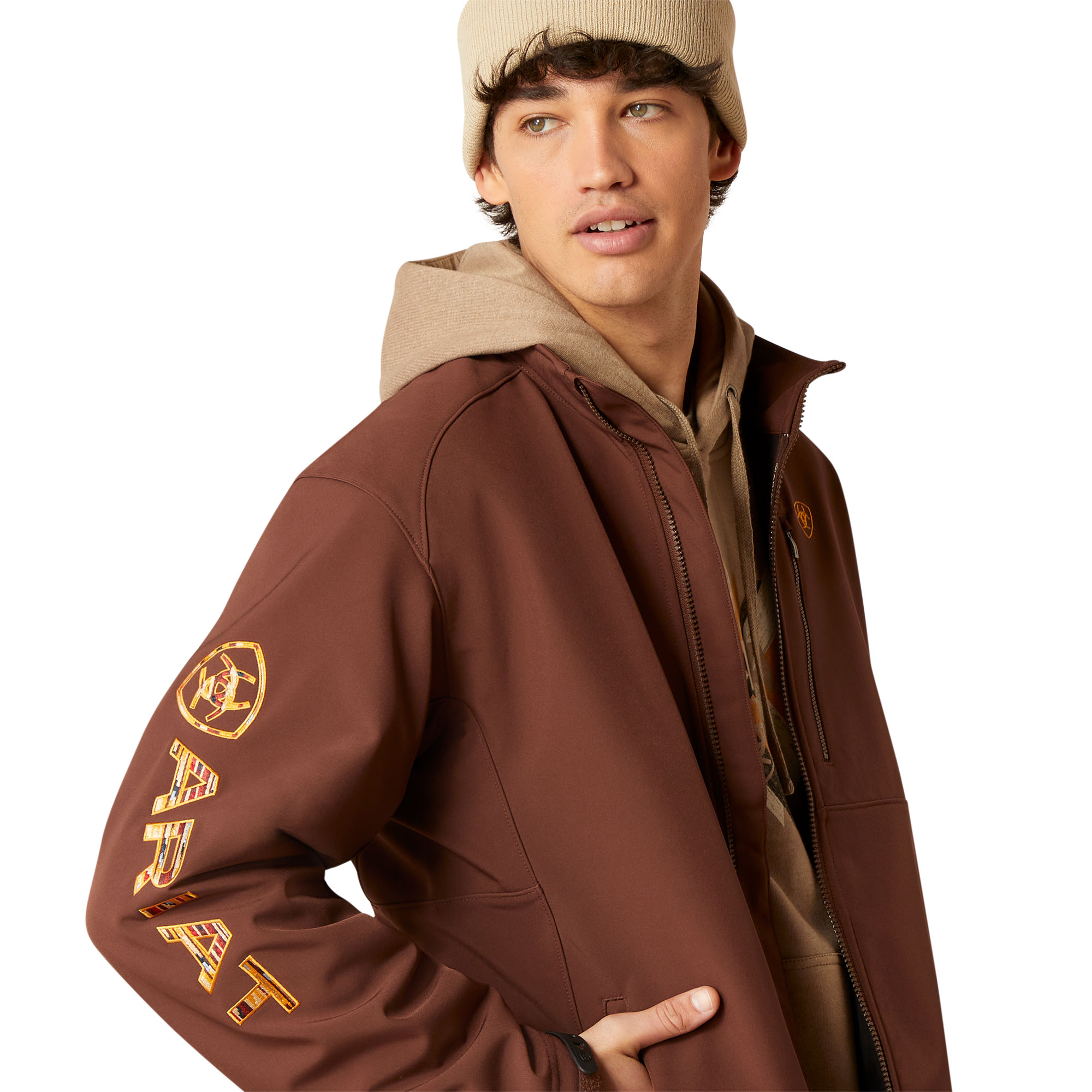 Ariat Men's Logo 2.0 Chimayo Shaved Chocolate Jacket 10046022 - Picture 11 of 42