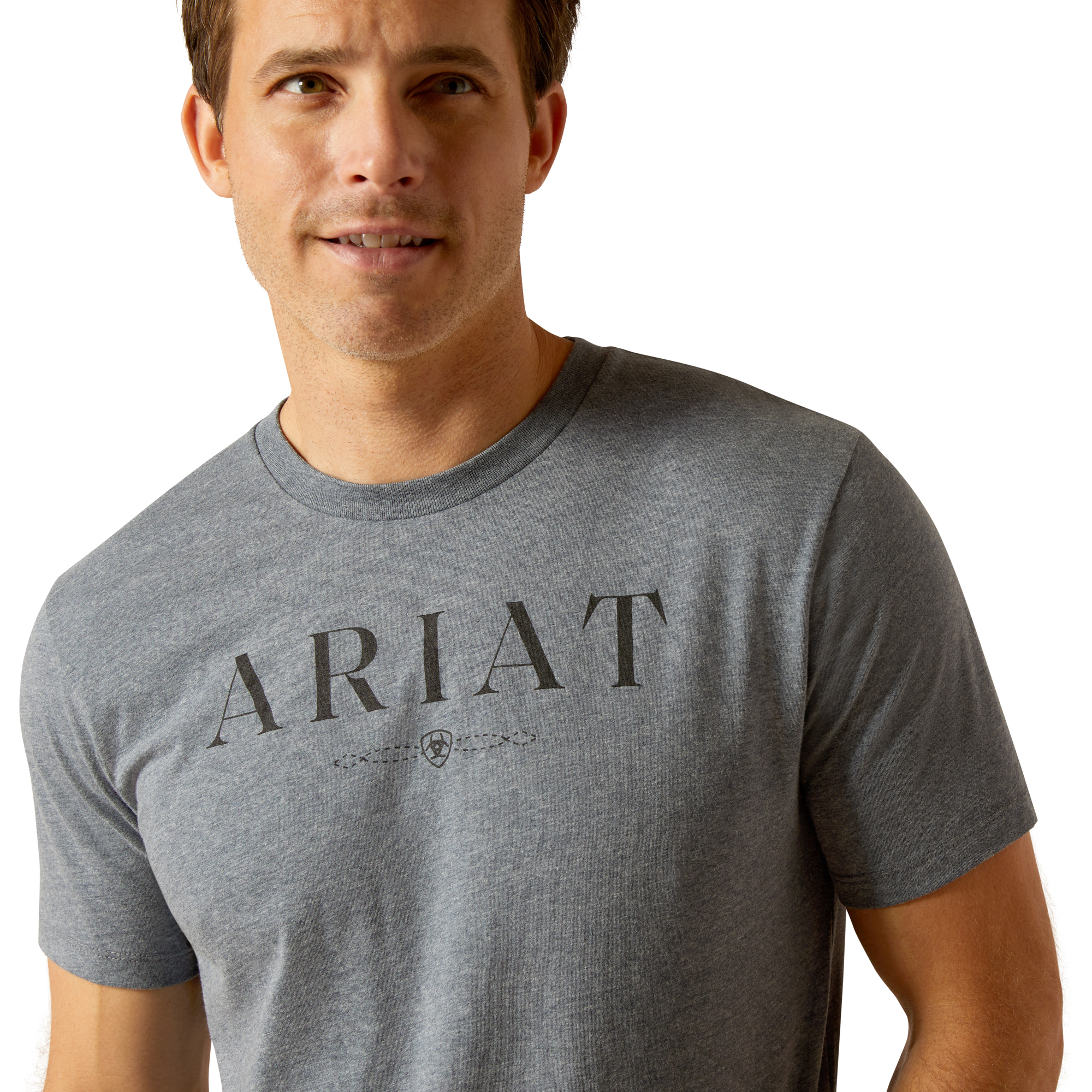 Ariat Men's B&W Logo Athletic Heather T-Shirt 10052010 - Picture 8 of 24