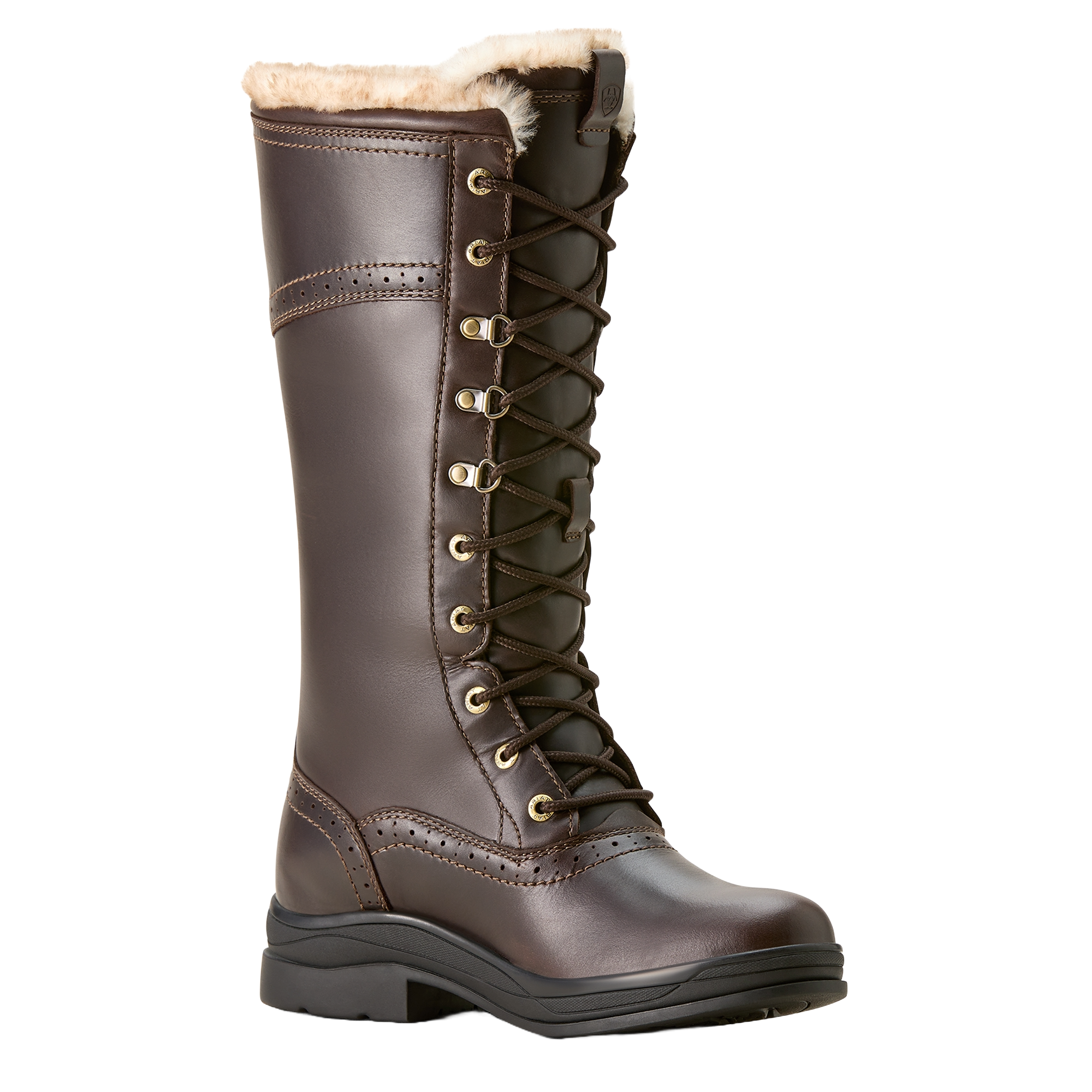 Pre-owned Ariat Ladies Wythburn Ii Sherpa Waterproof Boot 10053840 In Brown