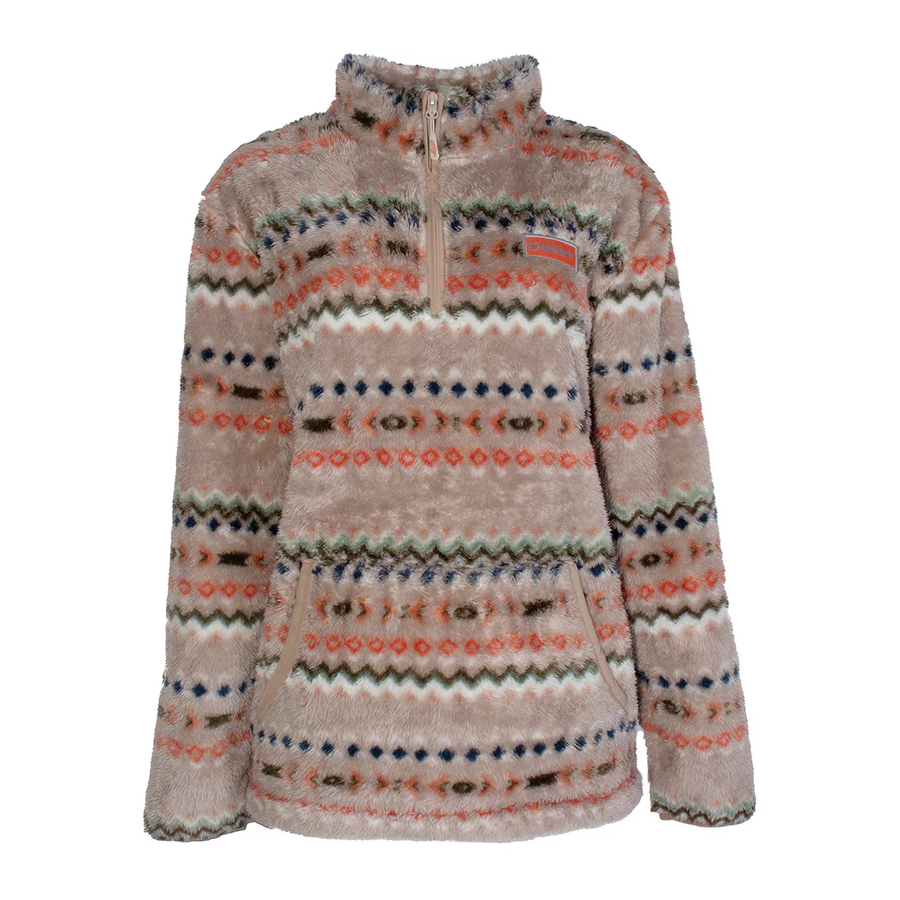 Hooey Youth Girl's Aztec Print Cream Fleece Pullover HFP016CRAZ-Y - Picture 2 of 6