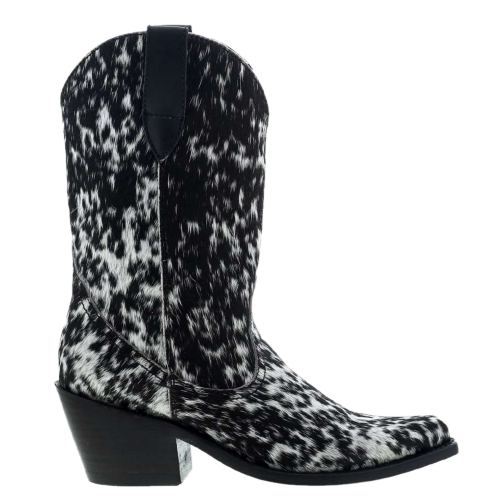 Pre-owned Liberty Black Ladies Ashley Cowhide White & Brown Western Boots Lb-7129131l