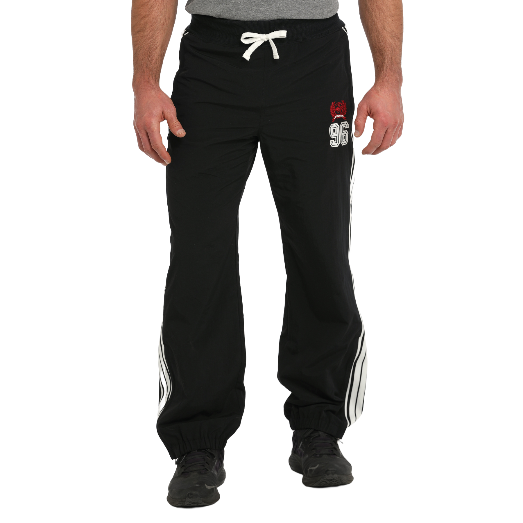 Cinch Men's Vintage Logo Nylon Wind Black Pants MB90036002 - 第 5/12 張圖片