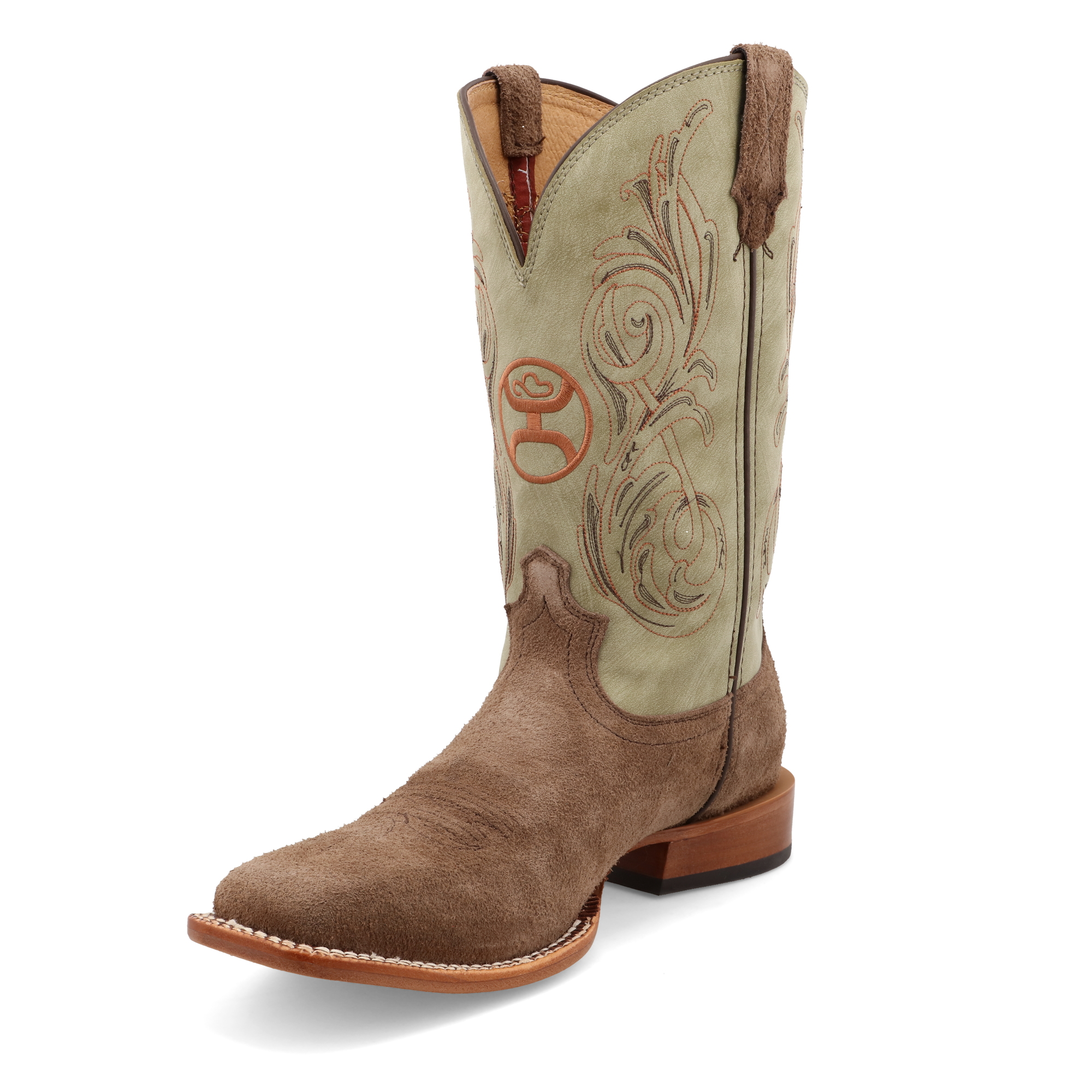 Twisted X Men's 12" Square Toe Chocolate & Key Lime Hooey® Boot MHY0035 - Picture 17 of 126