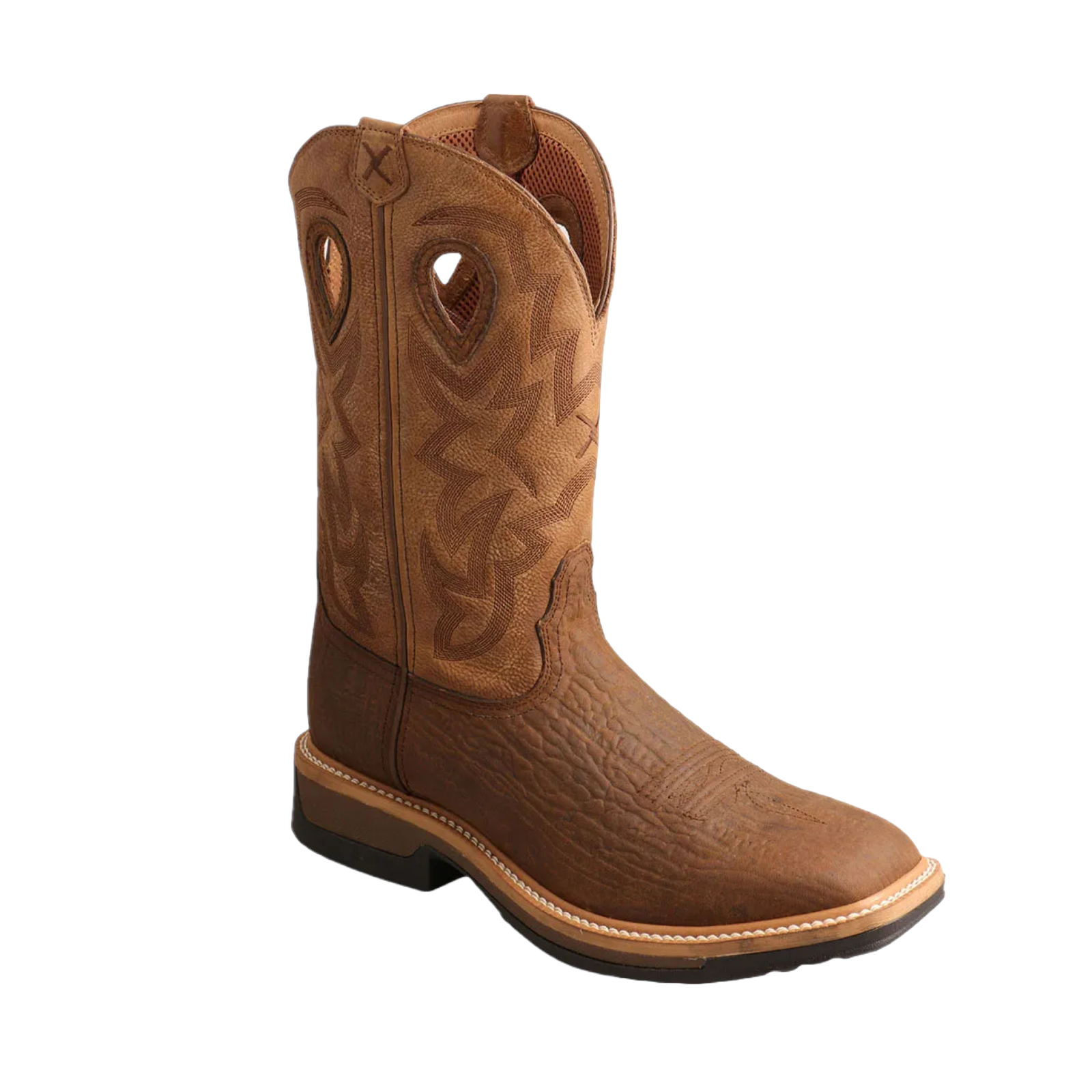 Twisted X Men's Dark Brown & Tan Western Work Boots MLCCW05 - Picture 9 of 56