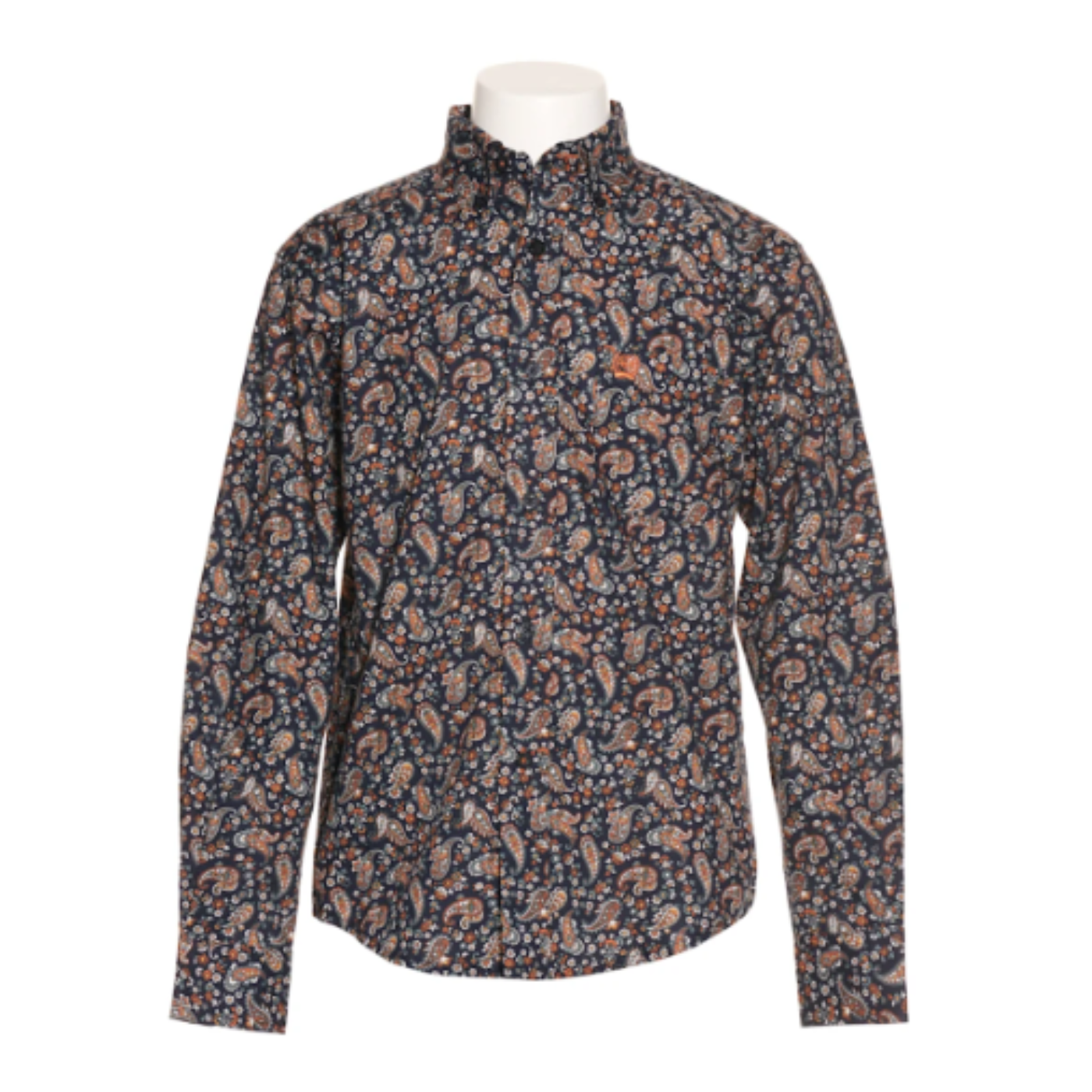 Cinch® Youth Boy's Navy Paisley Printed Button Down Shirt MTW7060297 - Picture 4 of 21